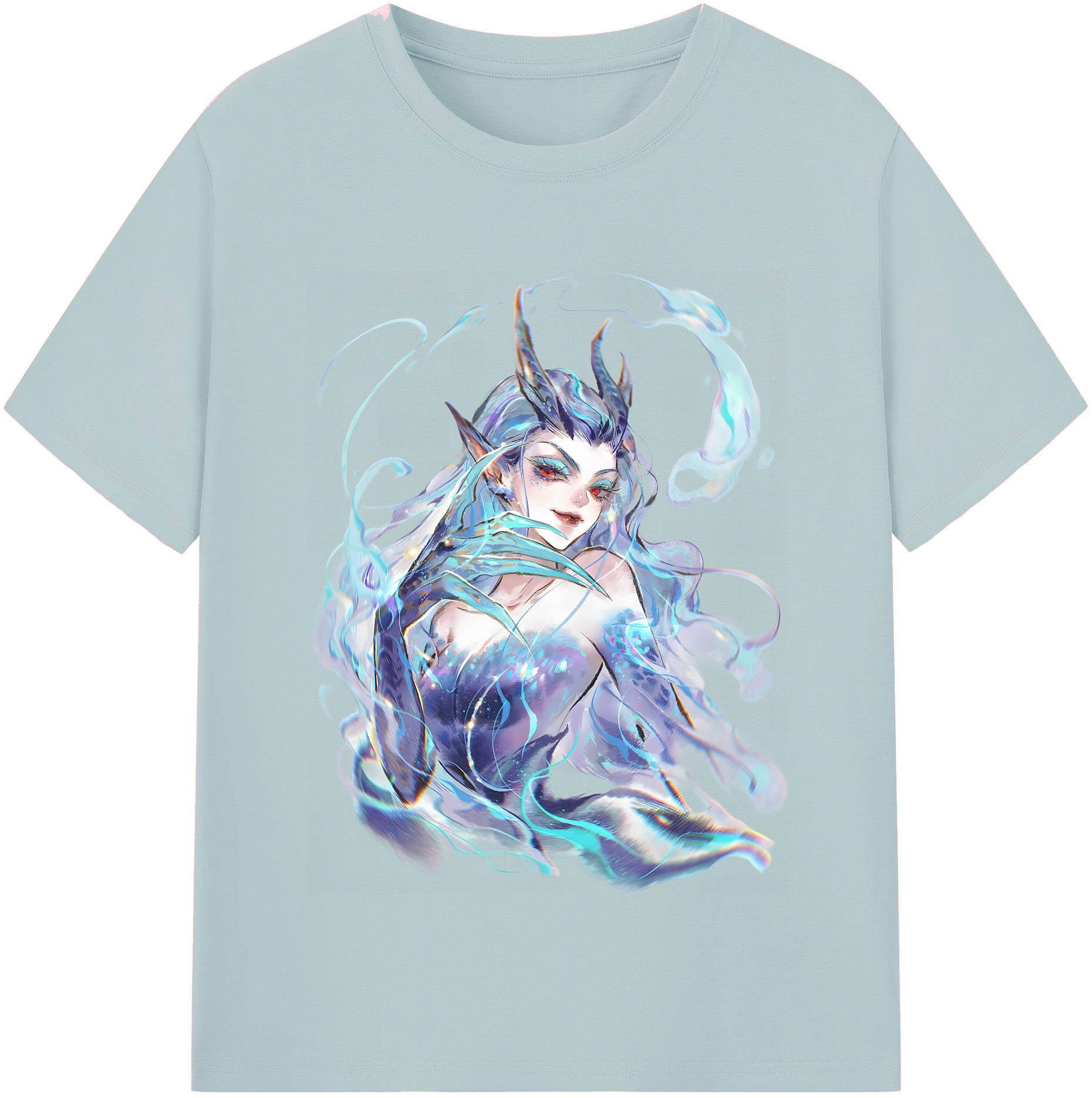 （画像用） Ne Zha 2 ナタ 魔童の大暴れ 綿100％半袖Tシャツ（フロントプリント）
